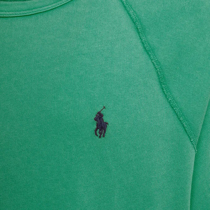 CREW NECK SWEATSHIRT IN GAUZED COTTON Man Green