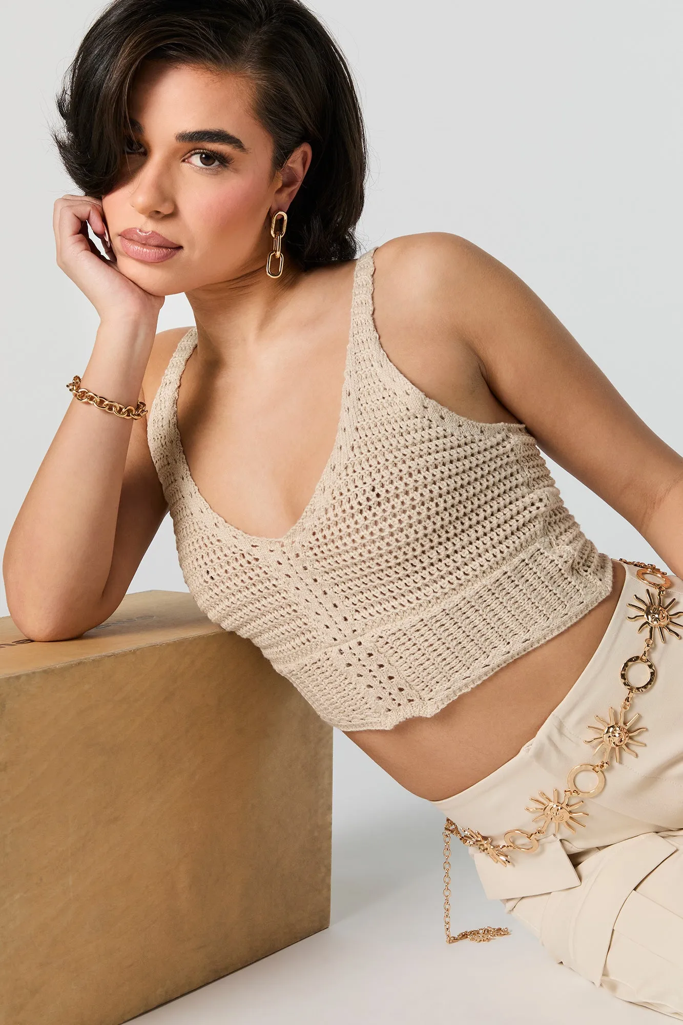 Crochet V-Neck Tank