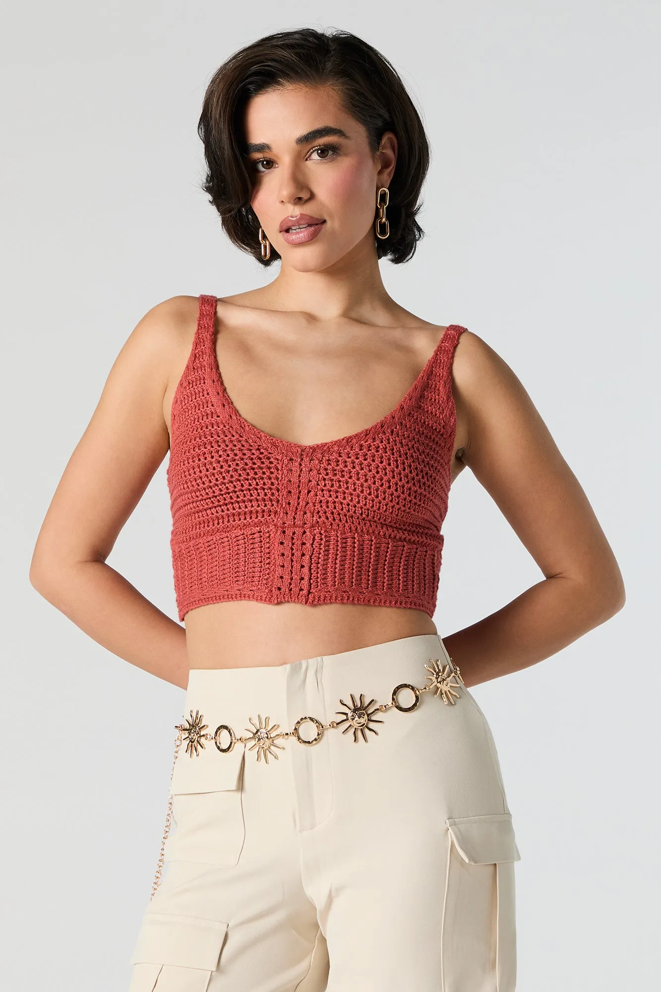 Crochet V-Neck Tank