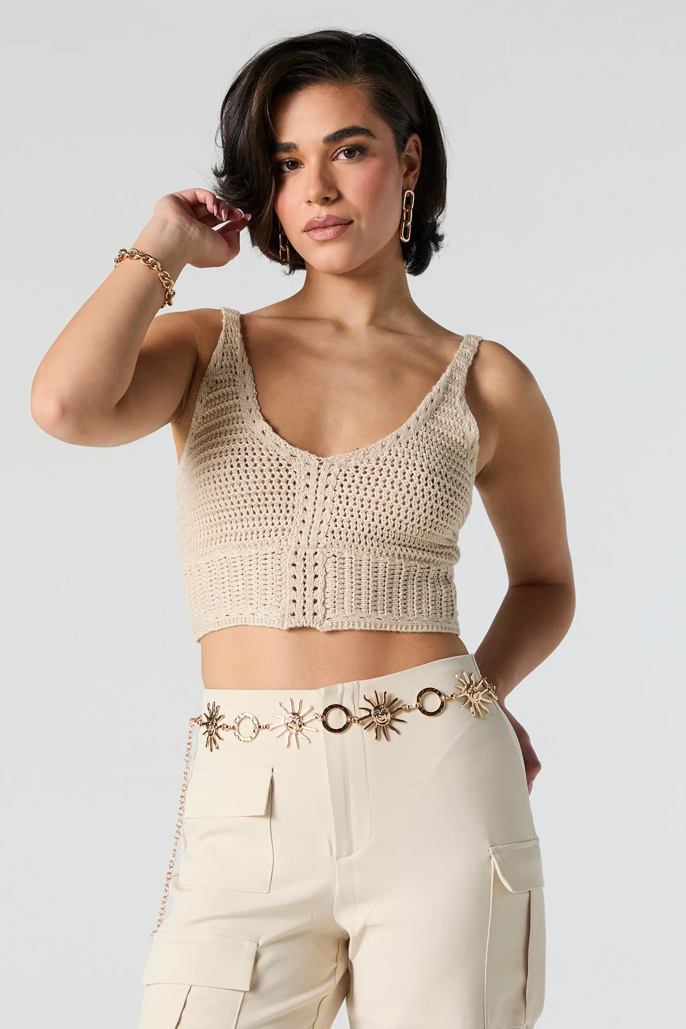 Crochet V-Neck Tank