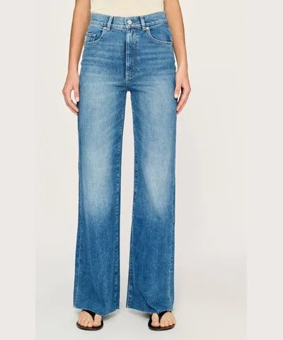 DL1961 Hepburn Wide Leg Jeans In Driggs