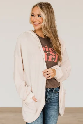 Do Your Thing Brushed Knit Cardigan- Cream