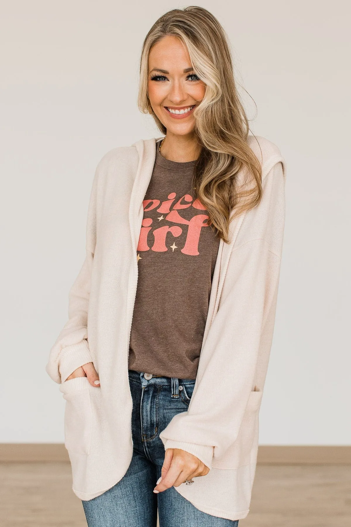 Do Your Thing Brushed Knit Cardigan- Cream