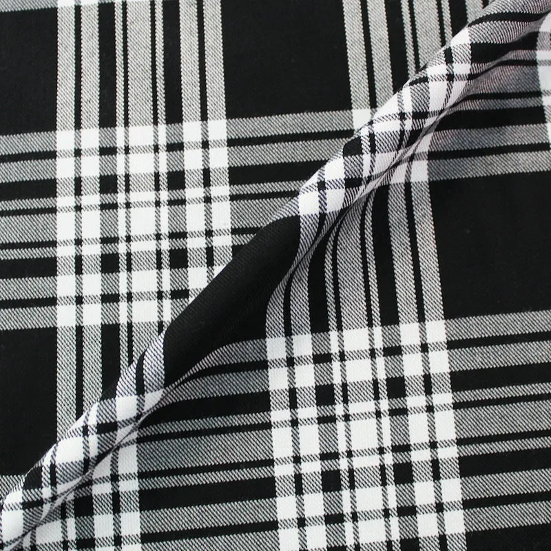 Dressmaking Tartan - Natty Check - Black and White