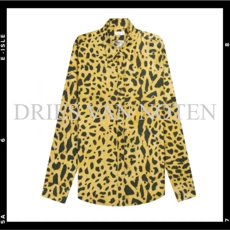 Dries Van Noten  |Leopard Patterns Long Sleeves Cotton Designers Shirts