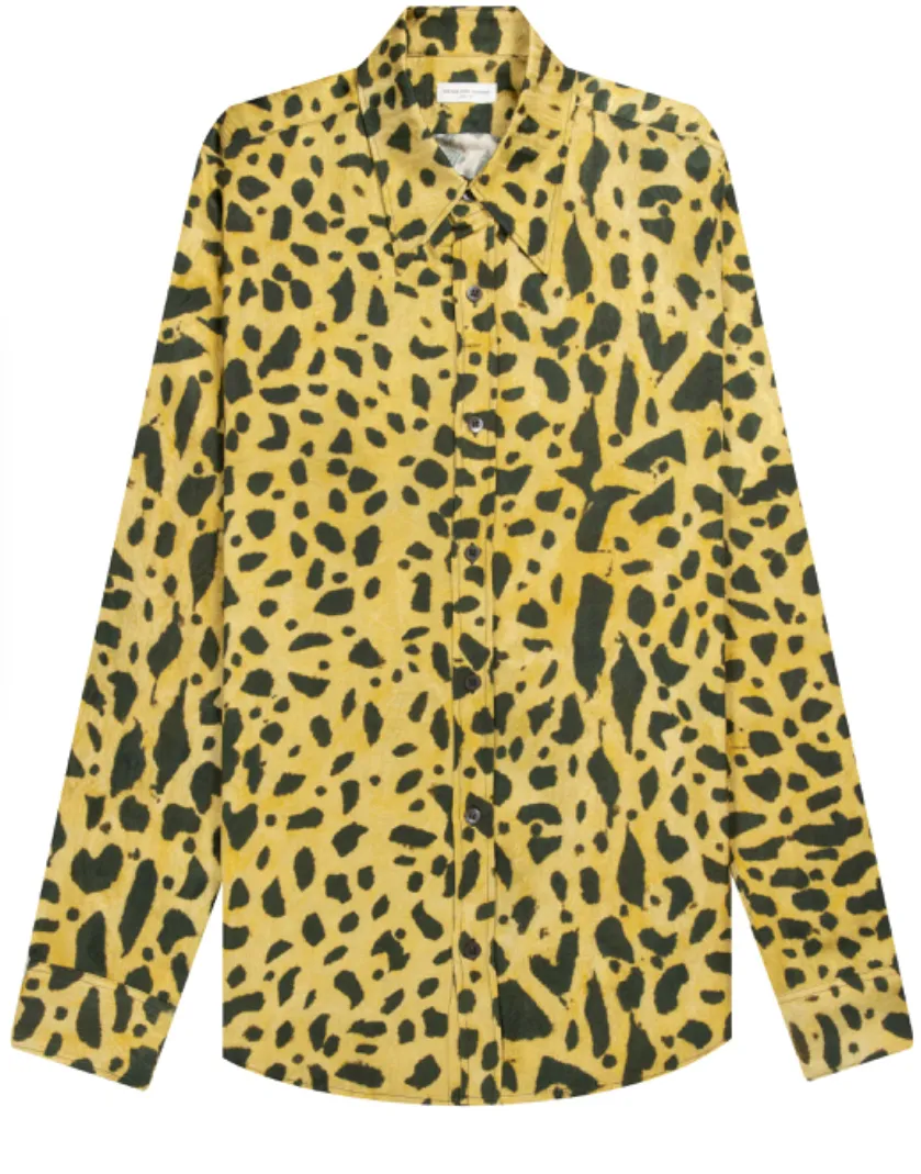 Dries Van Noten  |Leopard Patterns Long Sleeves Cotton Designers Shirts