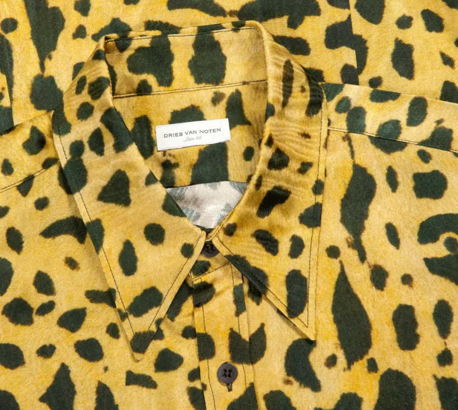 Dries Van Noten  |Leopard Patterns Long Sleeves Cotton Designers Shirts