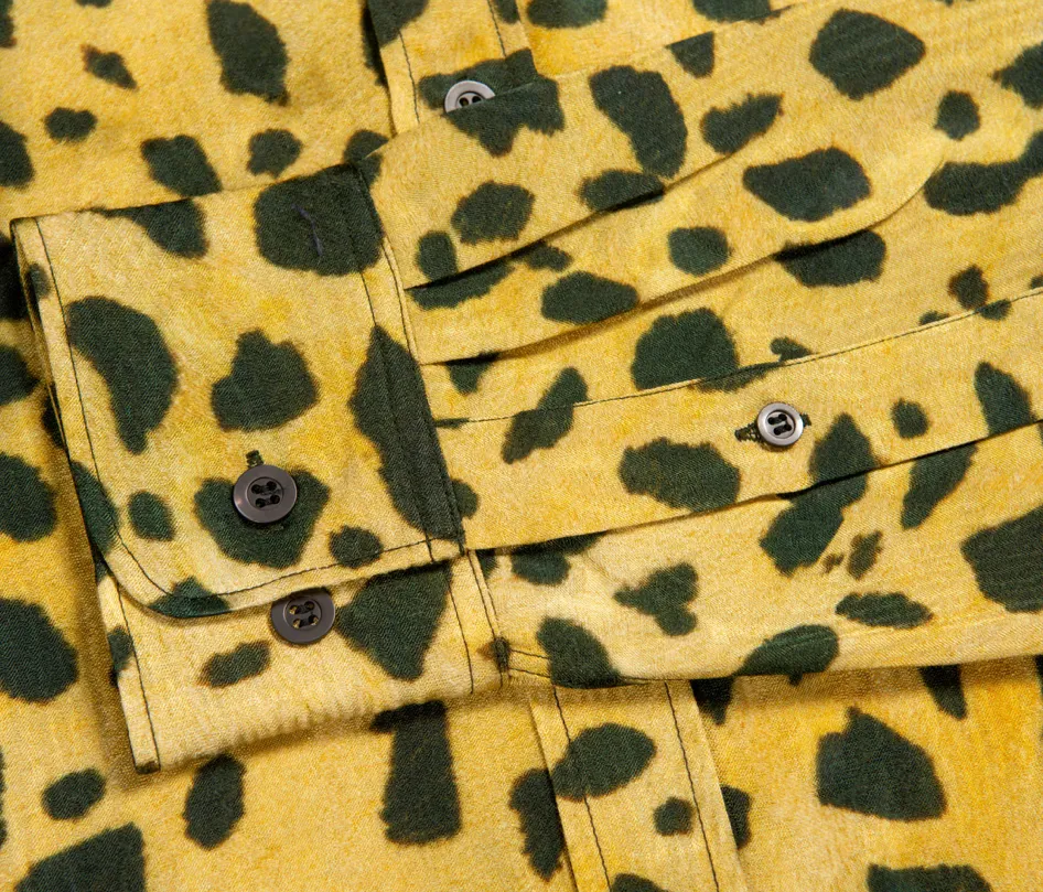 Dries Van Noten  |Leopard Patterns Long Sleeves Cotton Designers Shirts