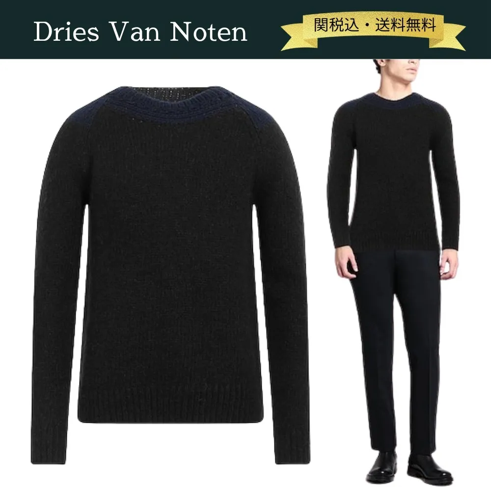 Dries Van Noten  |Pullovers Unisex Wool Nylon Blended Fabrics Fine Gauge