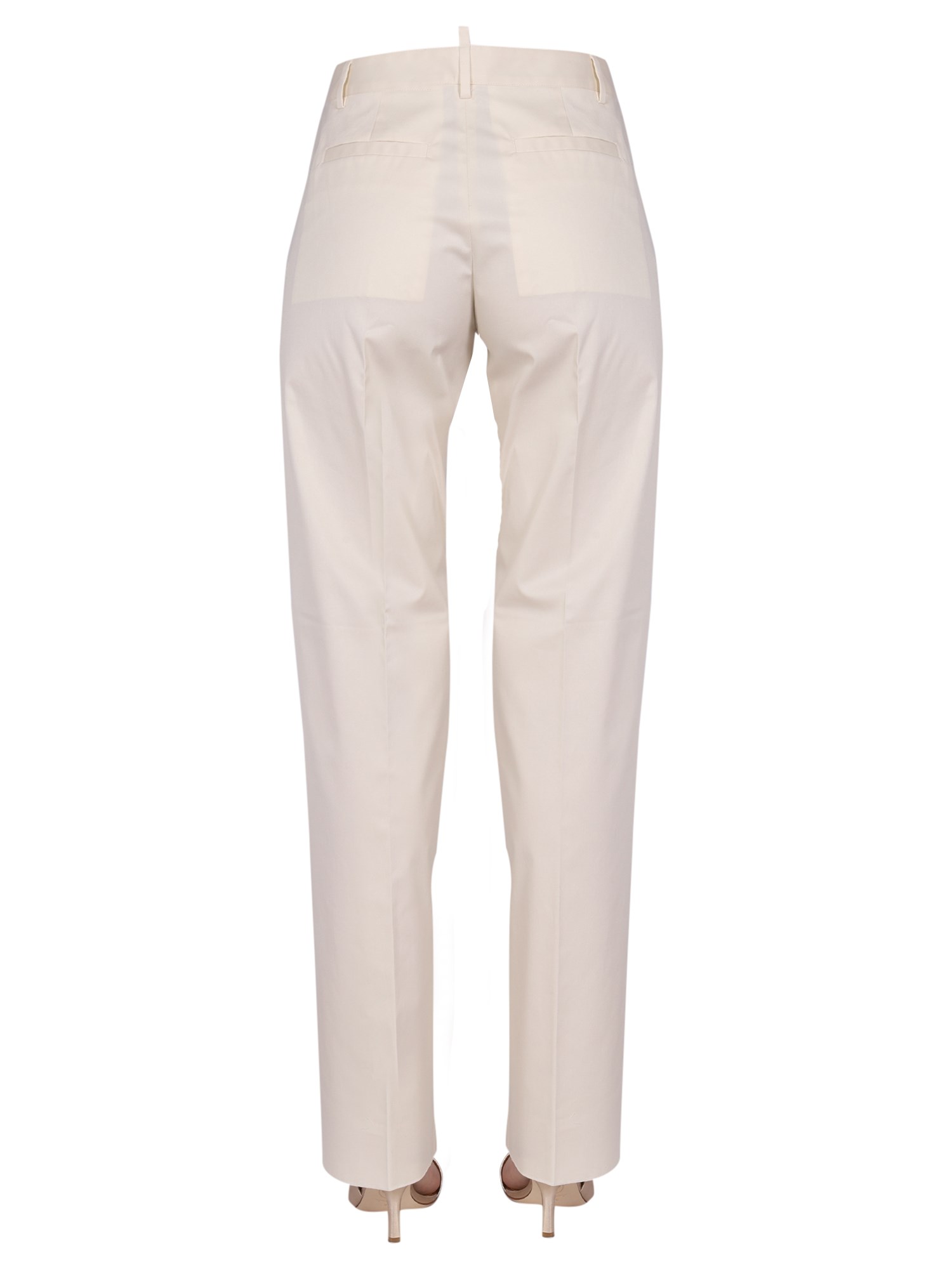 DSQUARED    STRAIGHT LEG COTTON PANTS