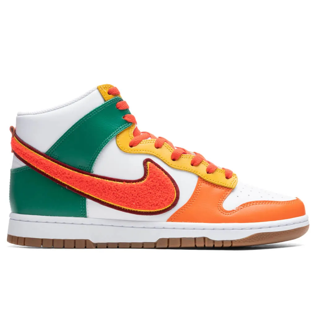 Dunk High Retro - White/Habanero Red/Malachite