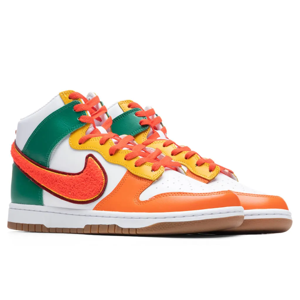 Dunk High Retro - White/Habanero Red/Malachite