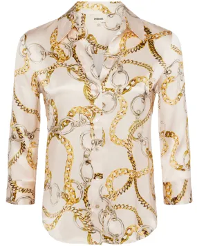 Ecru Chain Print Dani Blouse