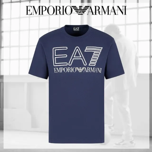 EMPORIO ARMANI  |Crew Neck Pullovers Unisex Street Style Bi-color Plain