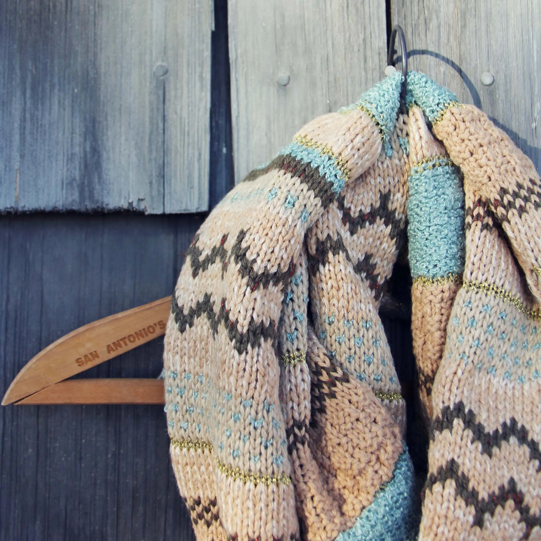 Fair Isle Knit Infinity Scarf