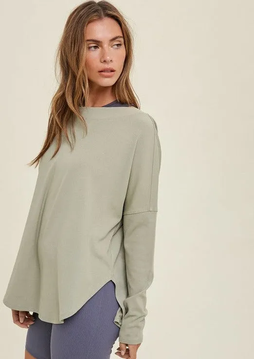 FINAL SALE - Sage Open Back Knit Top