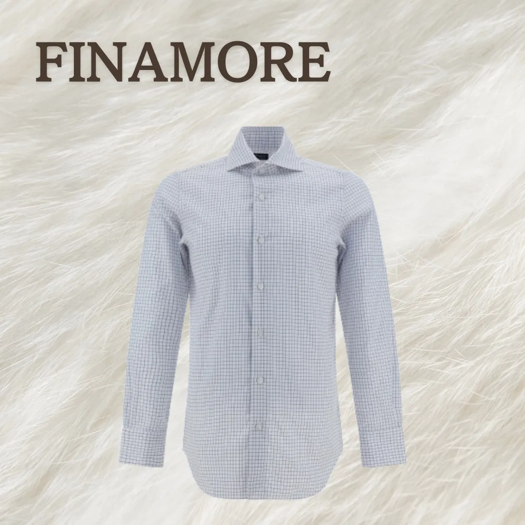 Finamore  |Other Plaid Patterns Long Sleeves Cotton Shirts