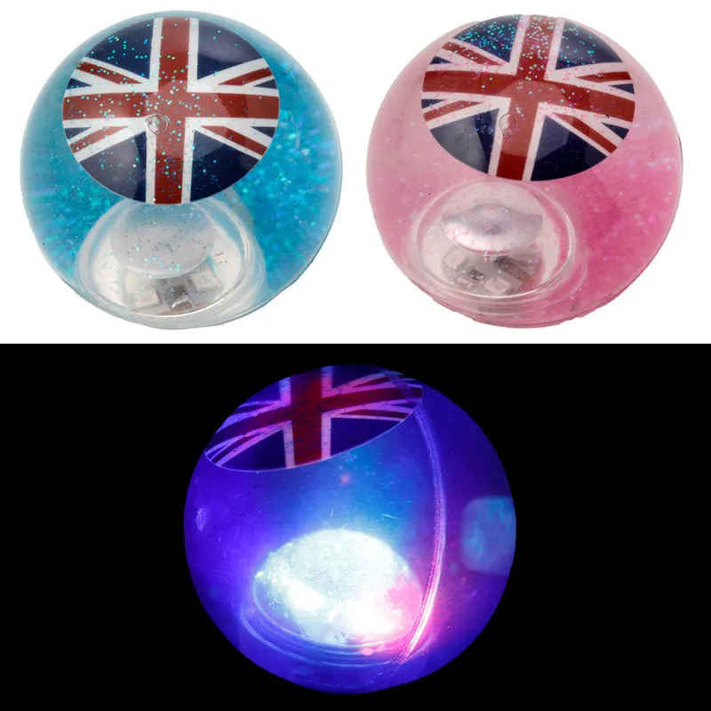 Fun Kids Flashing Bouncy Union Jack Glitter Ball TY564