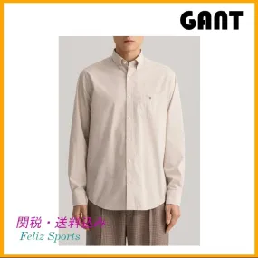 GANT  |Unisex Street Style Long Sleeves Shirts