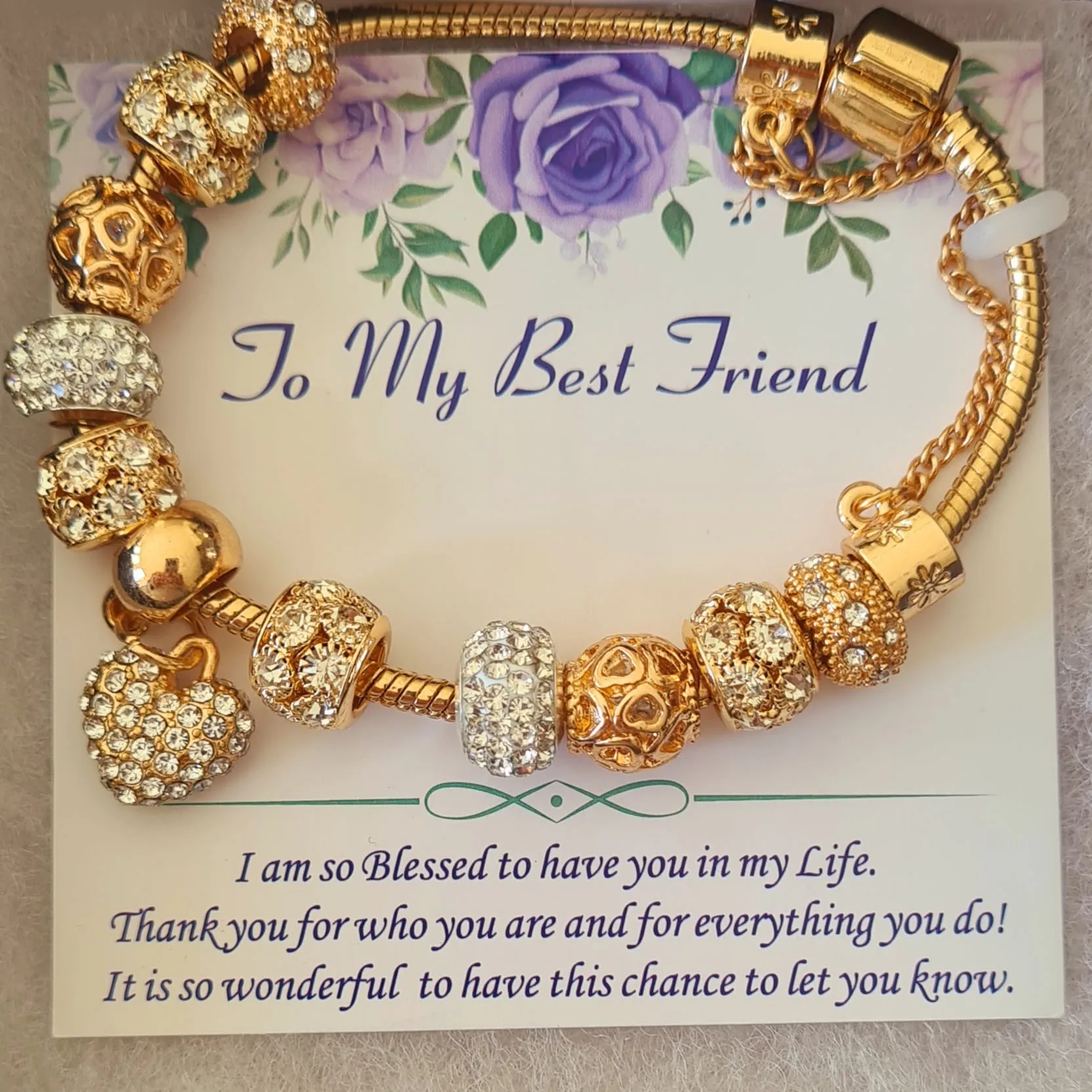 Gold Plated Charms Bracelet