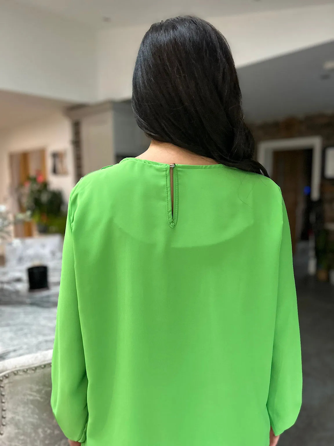 Green Bow Detail Blouse Amanda