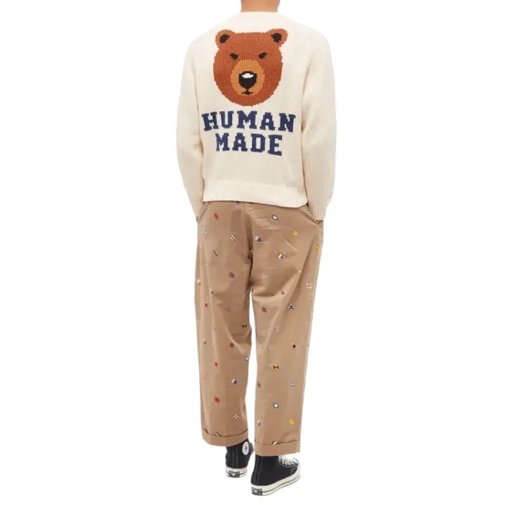 HUMAN MADE  |Crew Neck Pullovers Unisex Blended Fabrics Low Gauge