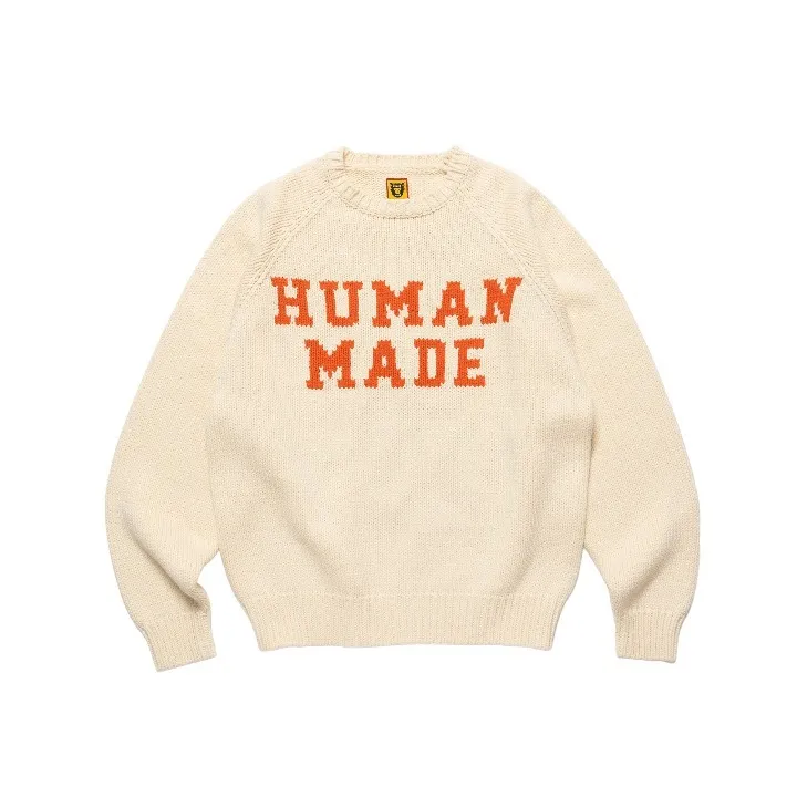 HUMAN MADE  |Crew Neck Pullovers Unisex Blended Fabrics Low Gauge