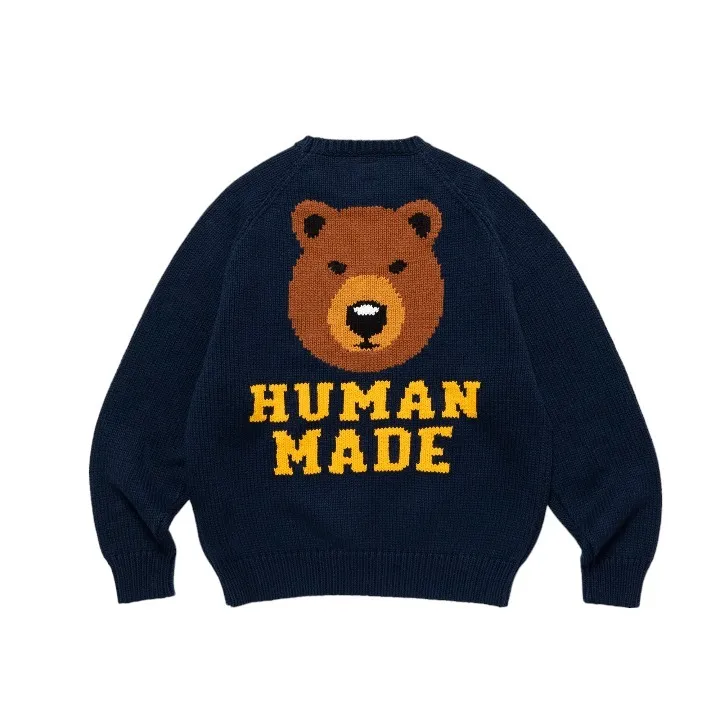 HUMAN MADE  |Crew Neck Pullovers Unisex Blended Fabrics Low Gauge