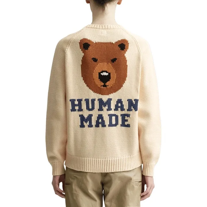 HUMAN MADE  |Crew Neck Pullovers Unisex Blended Fabrics Low Gauge