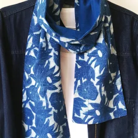 Indigo Block Print Scarf