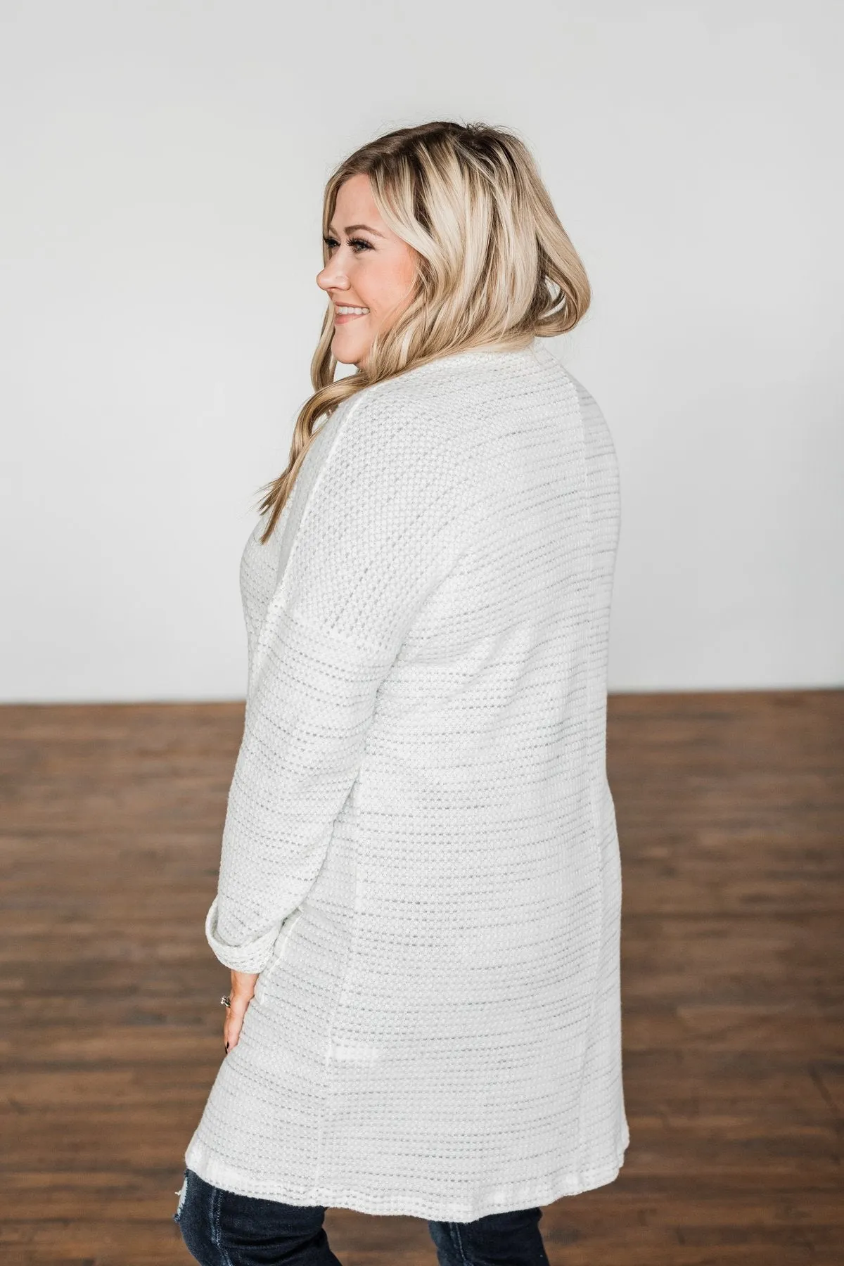 Into The Stars Lightweight Cardigan- Ivory & Grey