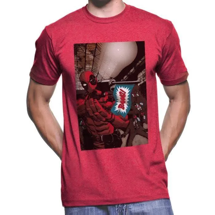 Jack Of All Trades Deadpool Bang Tee In Red Heather