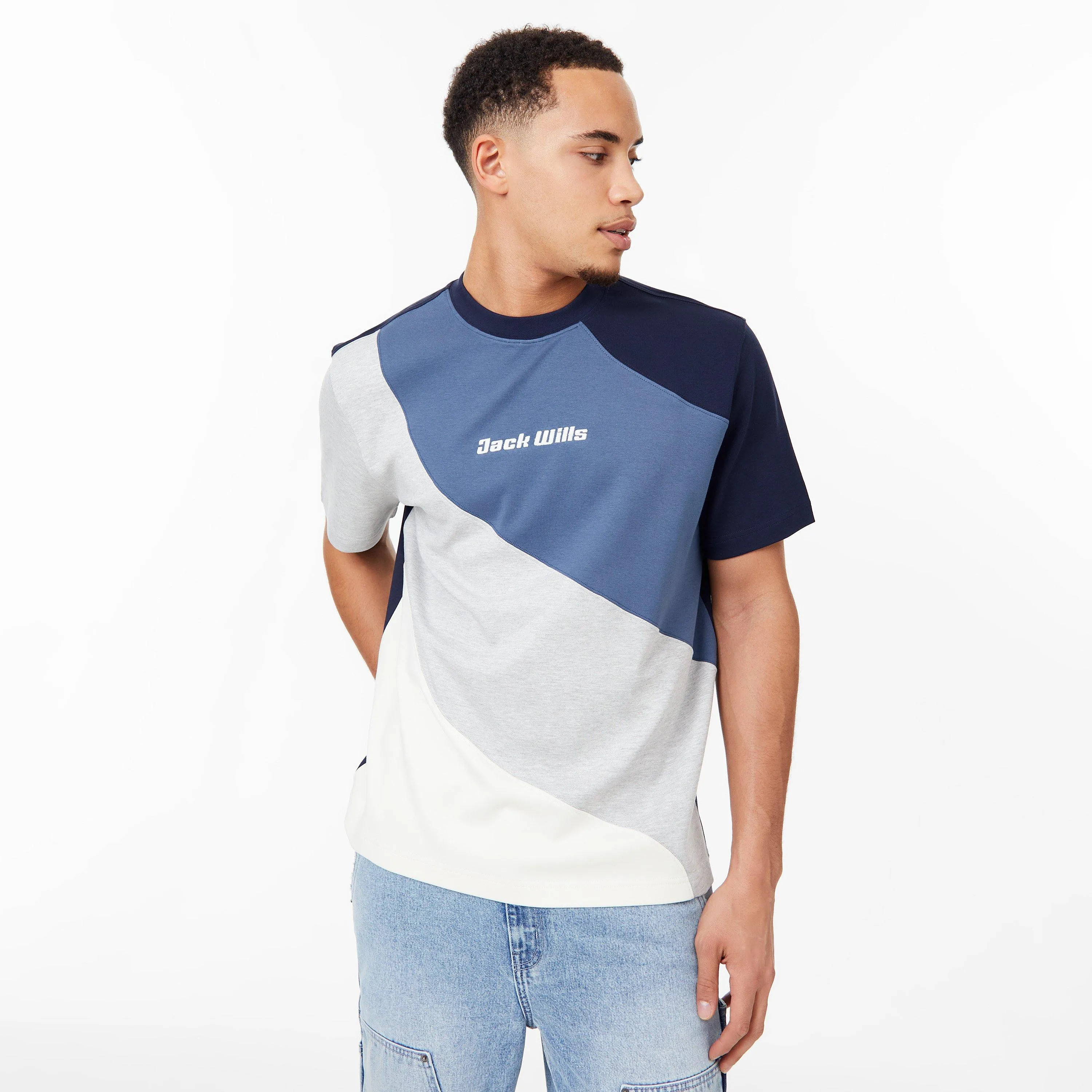 Jack Wills JW Wave Cut and Sew T Shirt