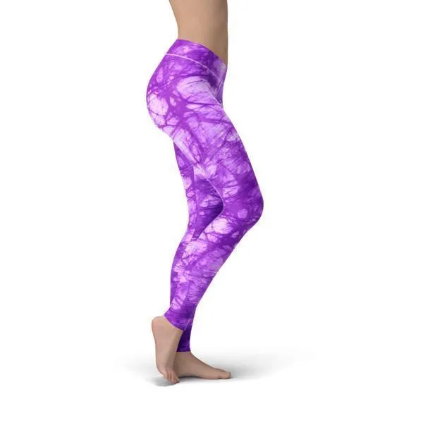 Jean Purple Batik Leggings