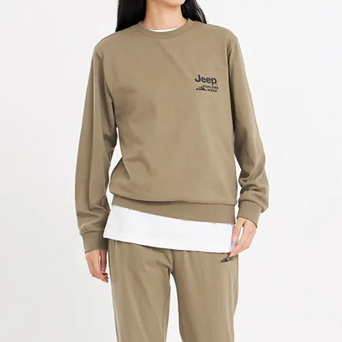 JEEP  |Unisex Street Style Long Sleeves Logo Sweatshirts