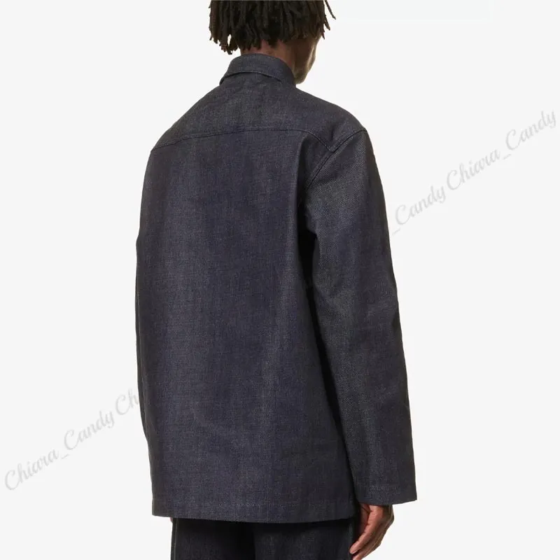 Jil Sander  |Denim Long Sleeves Plain Cotton Designers Shirts