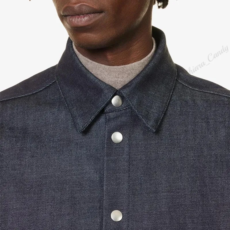 Jil Sander  |Denim Long Sleeves Plain Cotton Designers Shirts