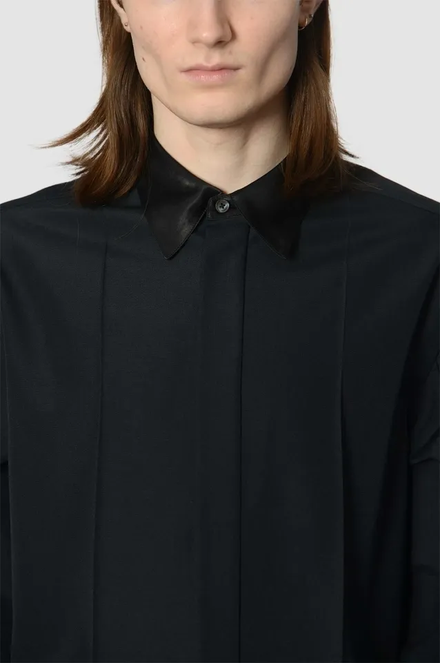 Jil Sander  |Wool Long Sleeves Plain Front Button Designers Shirts