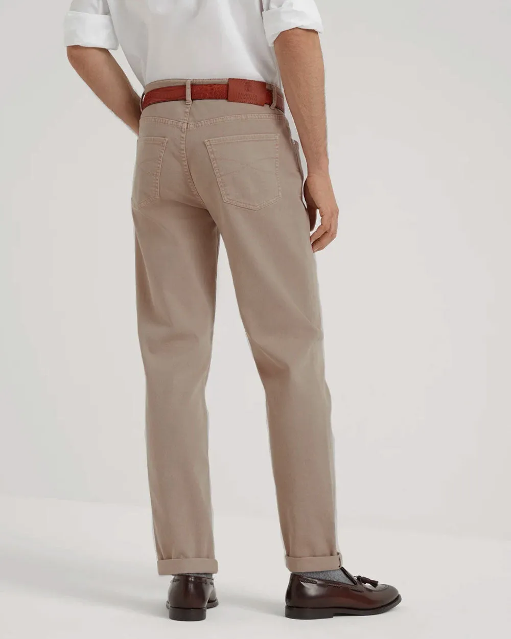 Khaki 5 Pocket Denim Pants