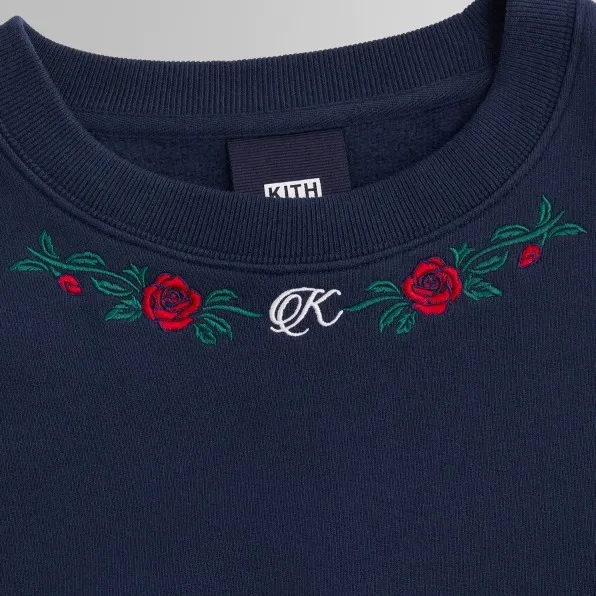 KITH NYC  |Crew Neck Pullovers Flower Patterns Unisex Street Style