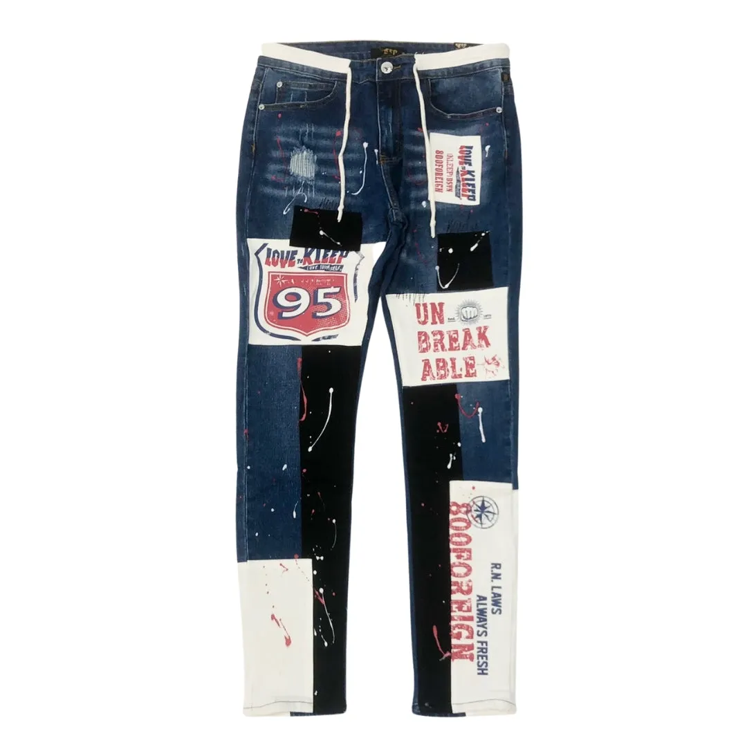 KLEEP New Rider Skinny Graphic Denim