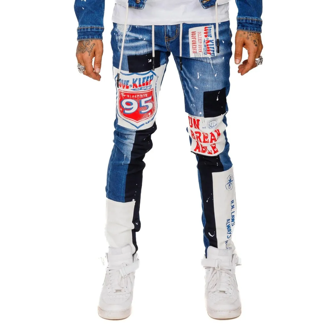 KLEEP New Rider Skinny Graphic Denim