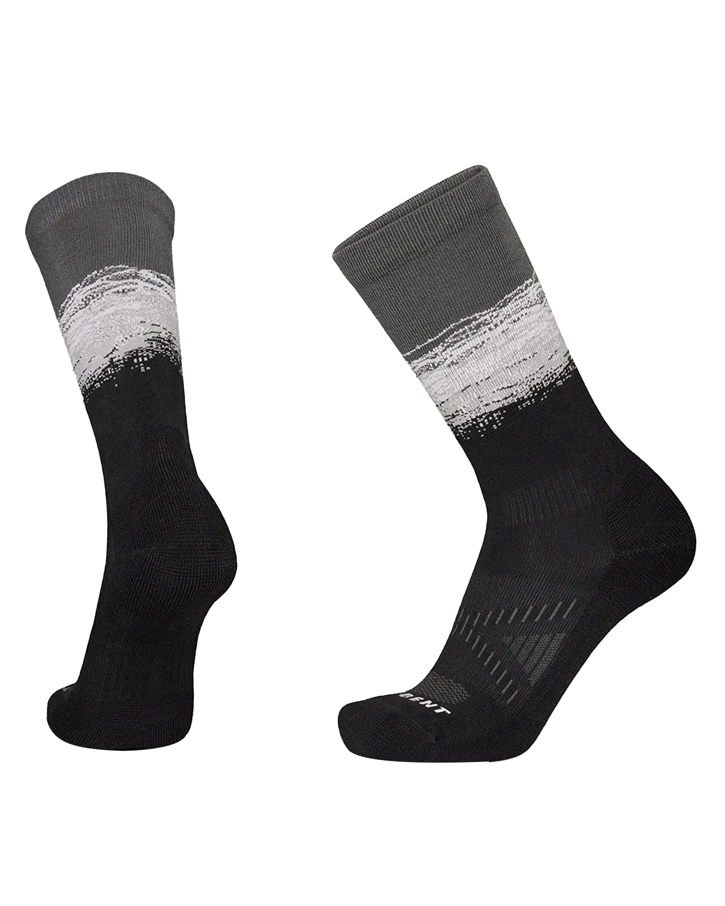 Le Bent The Range Light Cushion Crew Hike Sock - Black