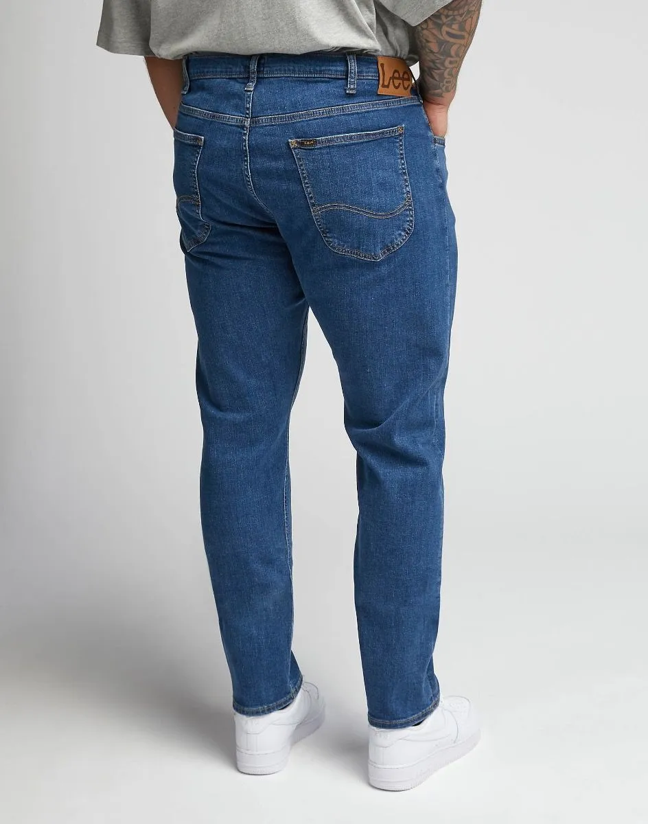 Lee Luke Slim Tapered Denim Jeans Mid Stone Wash