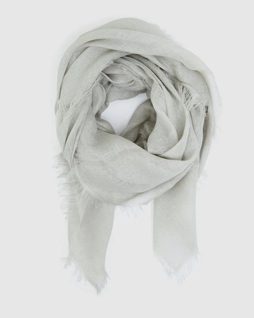 Linen Scarf - Winter Fog