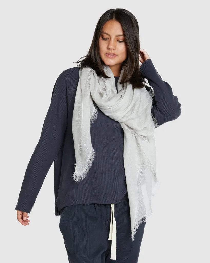 Linen Scarf - Winter Fog