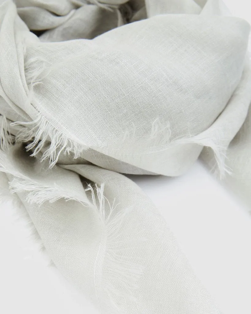 Linen Scarf - Winter Fog