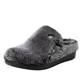 Loungeree Frosty Black Slipper