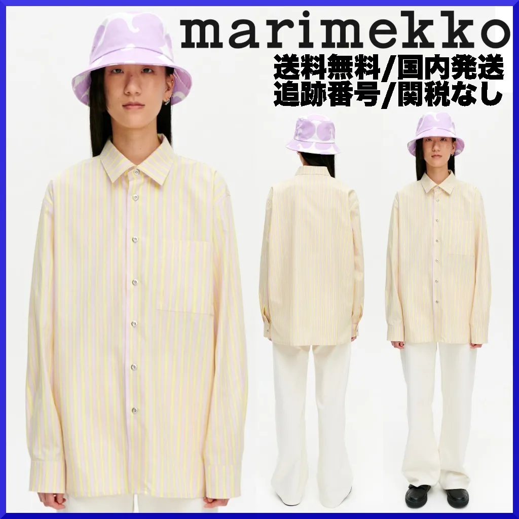 marimekko  |Stripes Casual Style Unisex Long Sleeves Cotton Medium