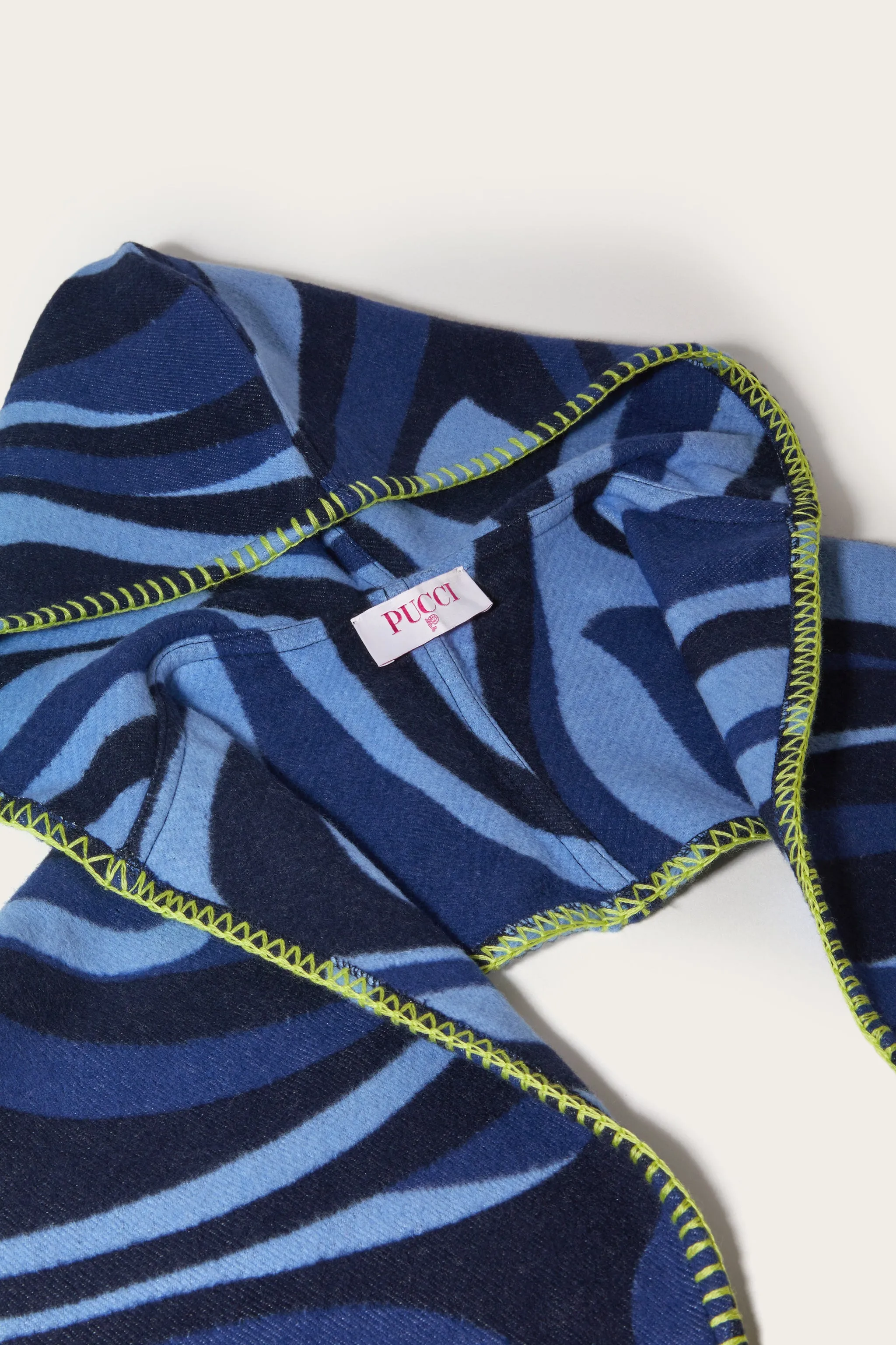 Marmo-Print Hooded Scarf